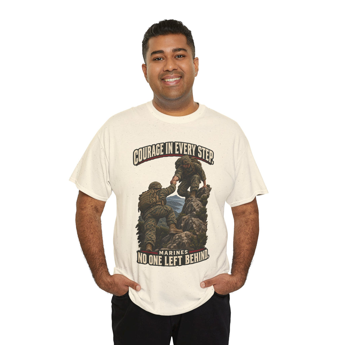 Courage in Every Step T-Shirt | Marines Tribute