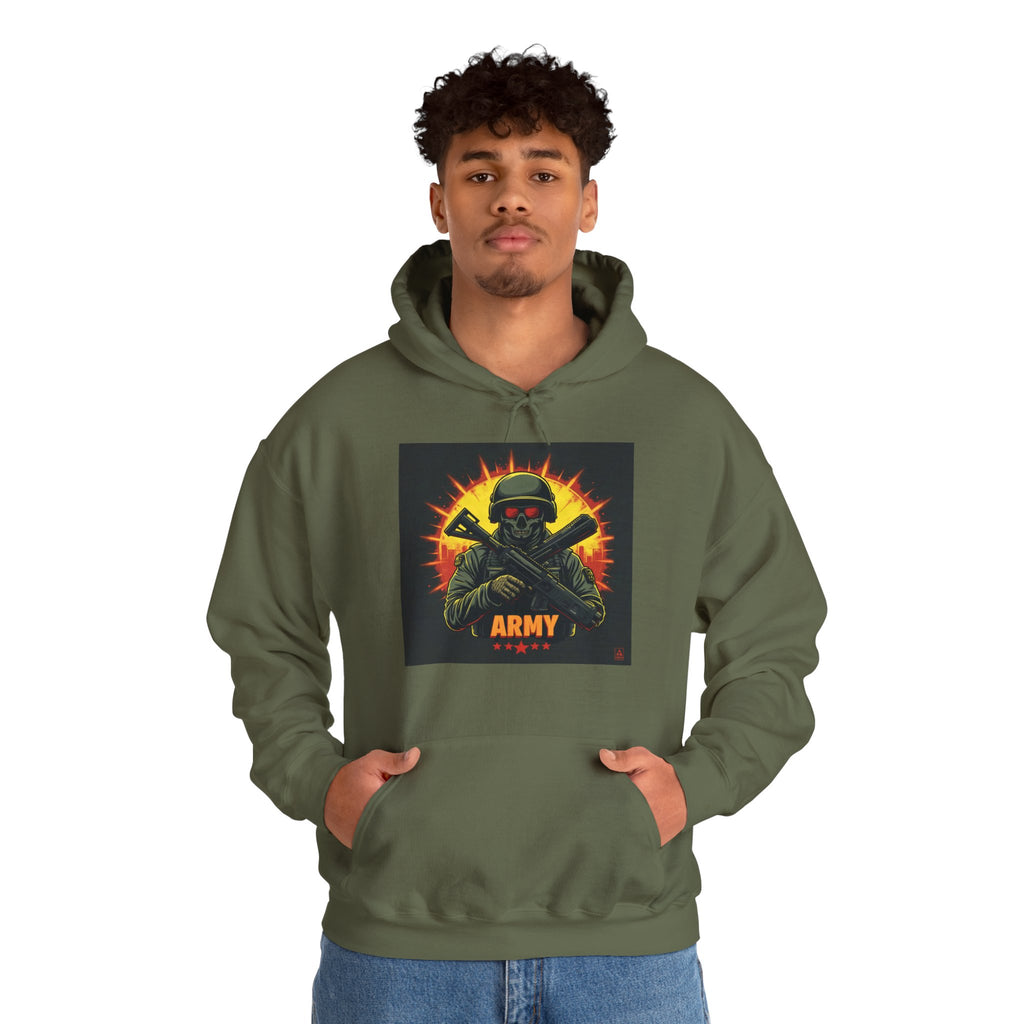 Army Tribute Skull Soldier Hoodie | Intuition Within