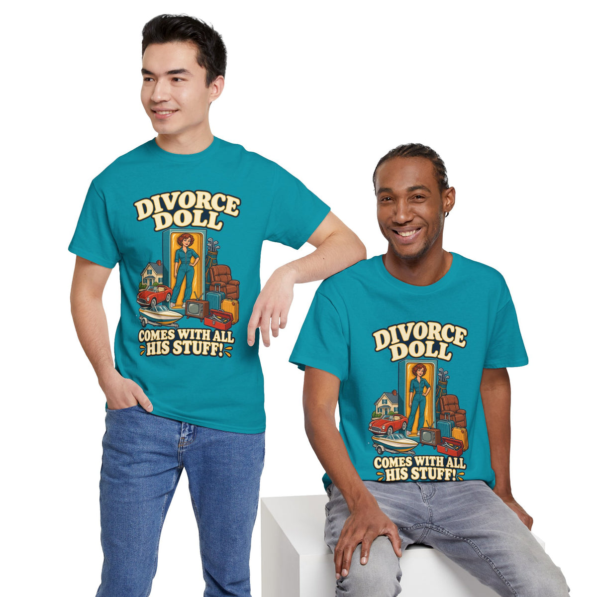 Comes With All His Stuff Funny Divorce T-Shirt