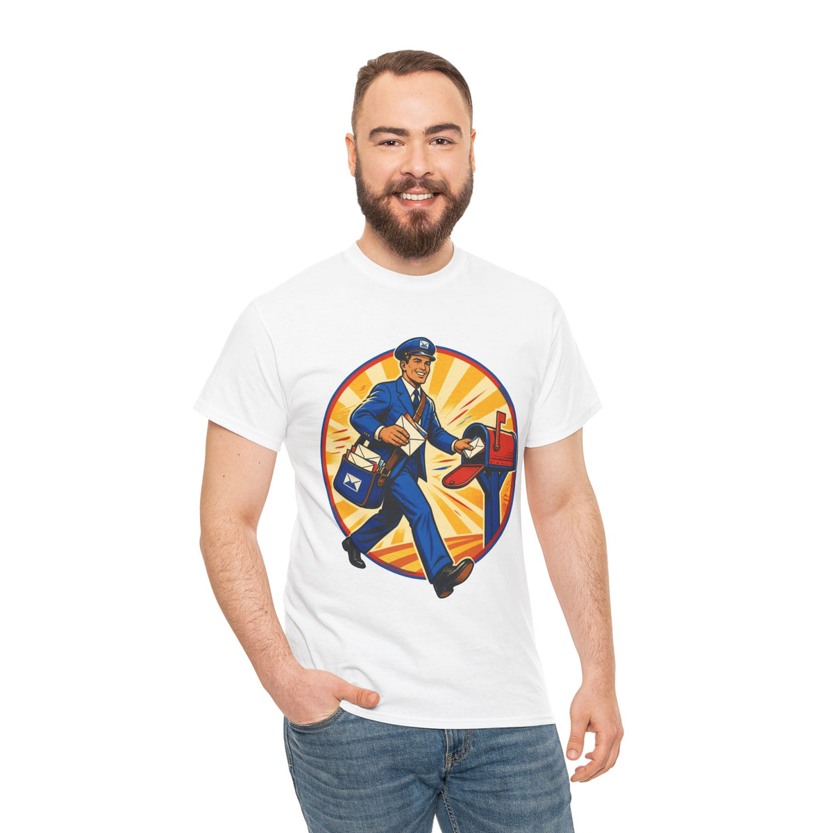 Male Mail Carrier Retro Tribute Tee
