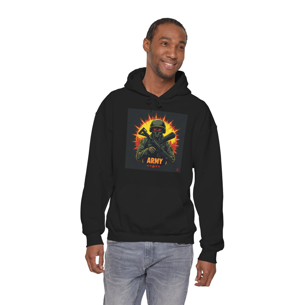 Army Tribute Skull Soldier Hoodie | Intuition Within