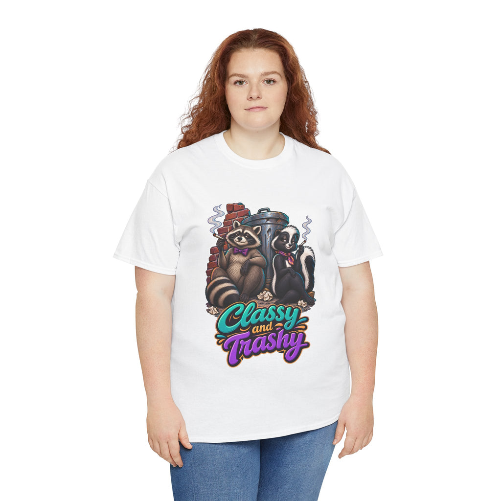Classy and Trashy Raccoon T-Shirt | Trash Panda Humor