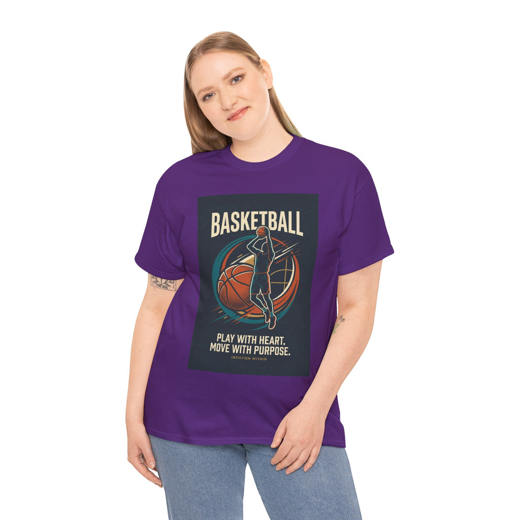 Play with Heart, Move with Purpose Basketball T-Shirt
