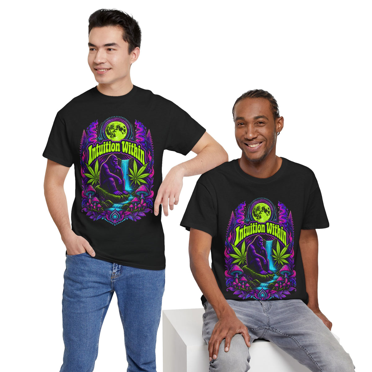 Moonlit Bigfoot Waterfall Graphic Tee