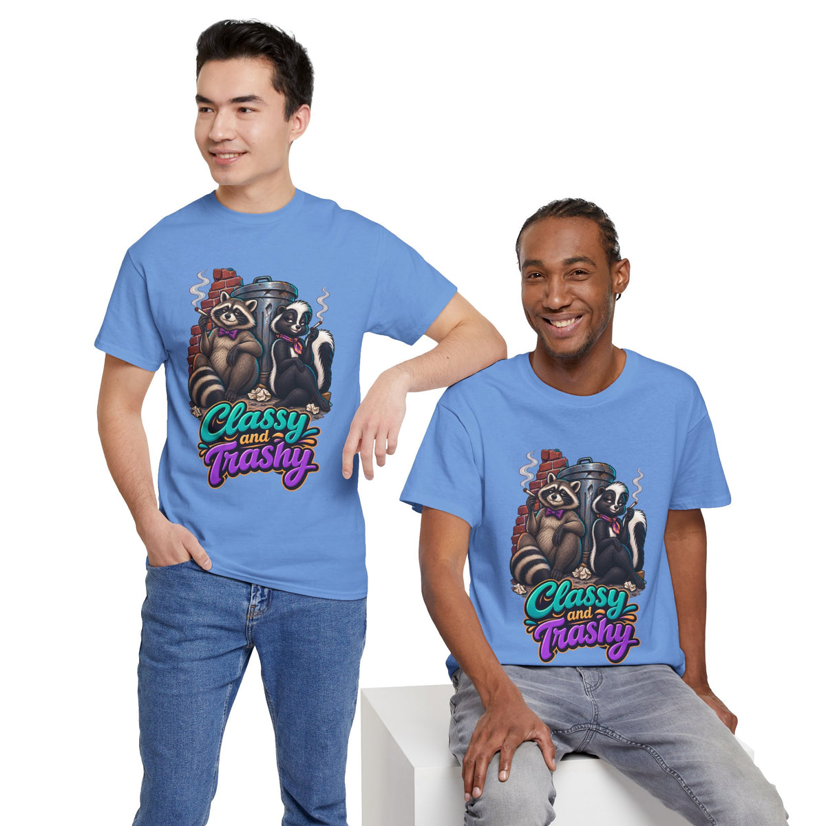 Classy and Trashy Raccoon T-Shirt | Trash Panda Humor