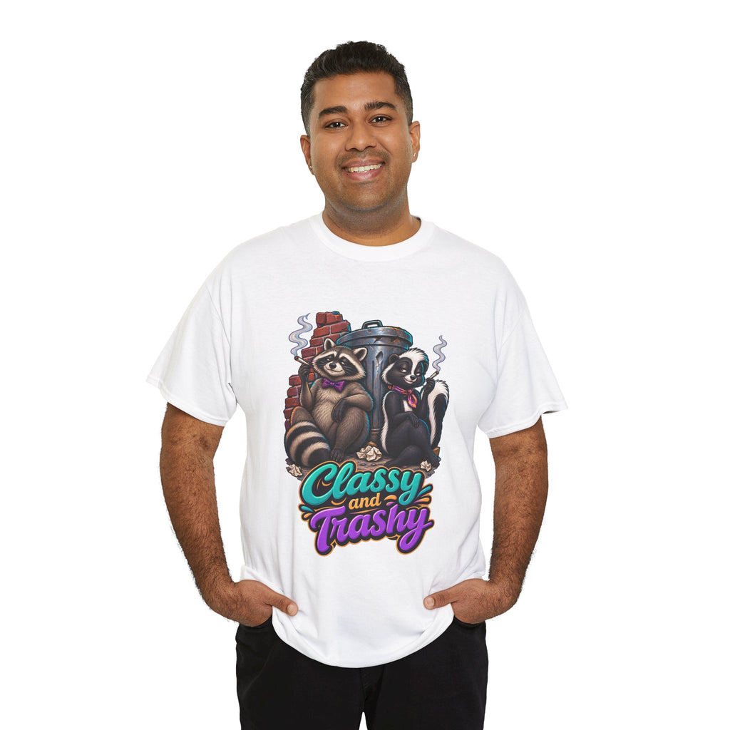 Classy and Trashy Raccoon T-Shirt | Trash Panda Humor