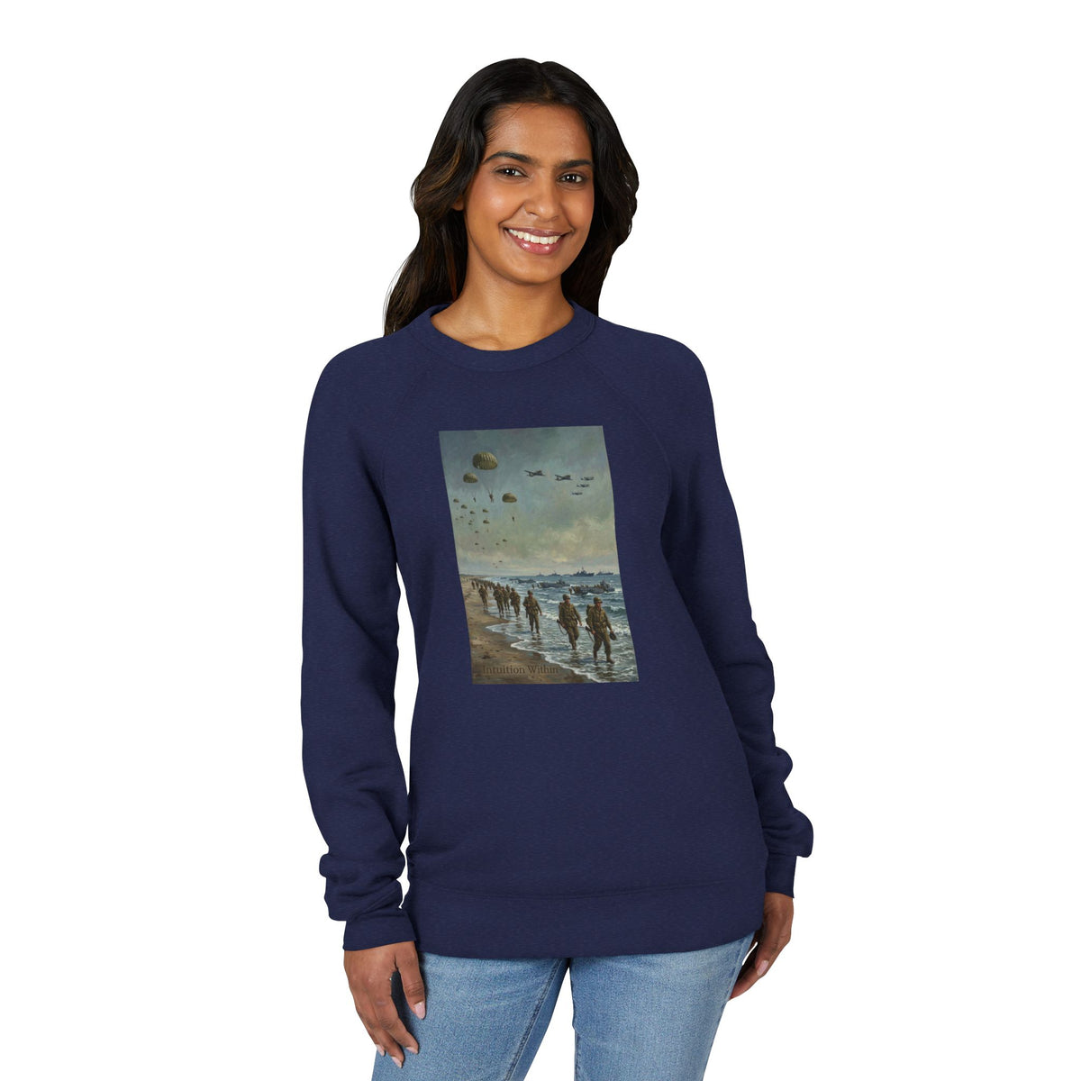 Intuition Within Military Signature Bella+Canvas Sweatshirt | Beach Landing Tribute