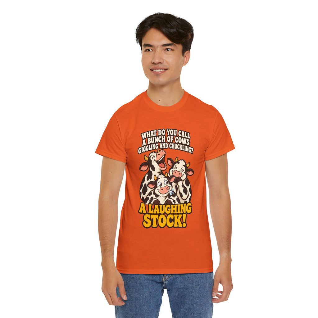 A Laughing Stock Cow Pun T-Shirt