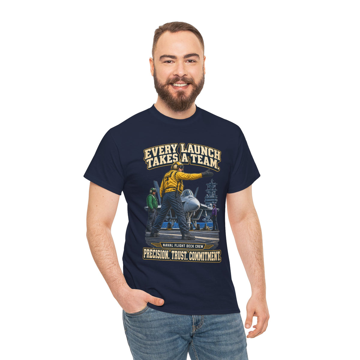 Every Launch Takes a Team T-Shirt | Precision, Trust & Commitment