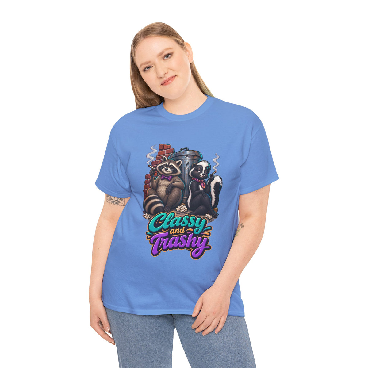 Classy and Trashy Raccoon T-Shirt | Trash Panda Humor