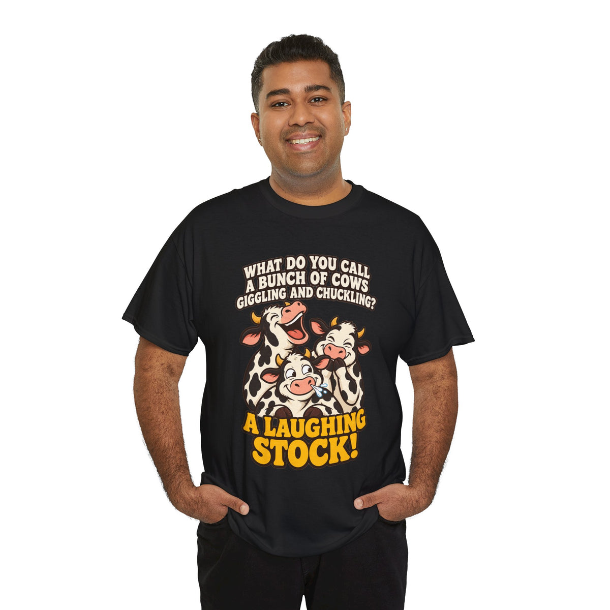 A Laughing Stock Cow Pun T-Shirt