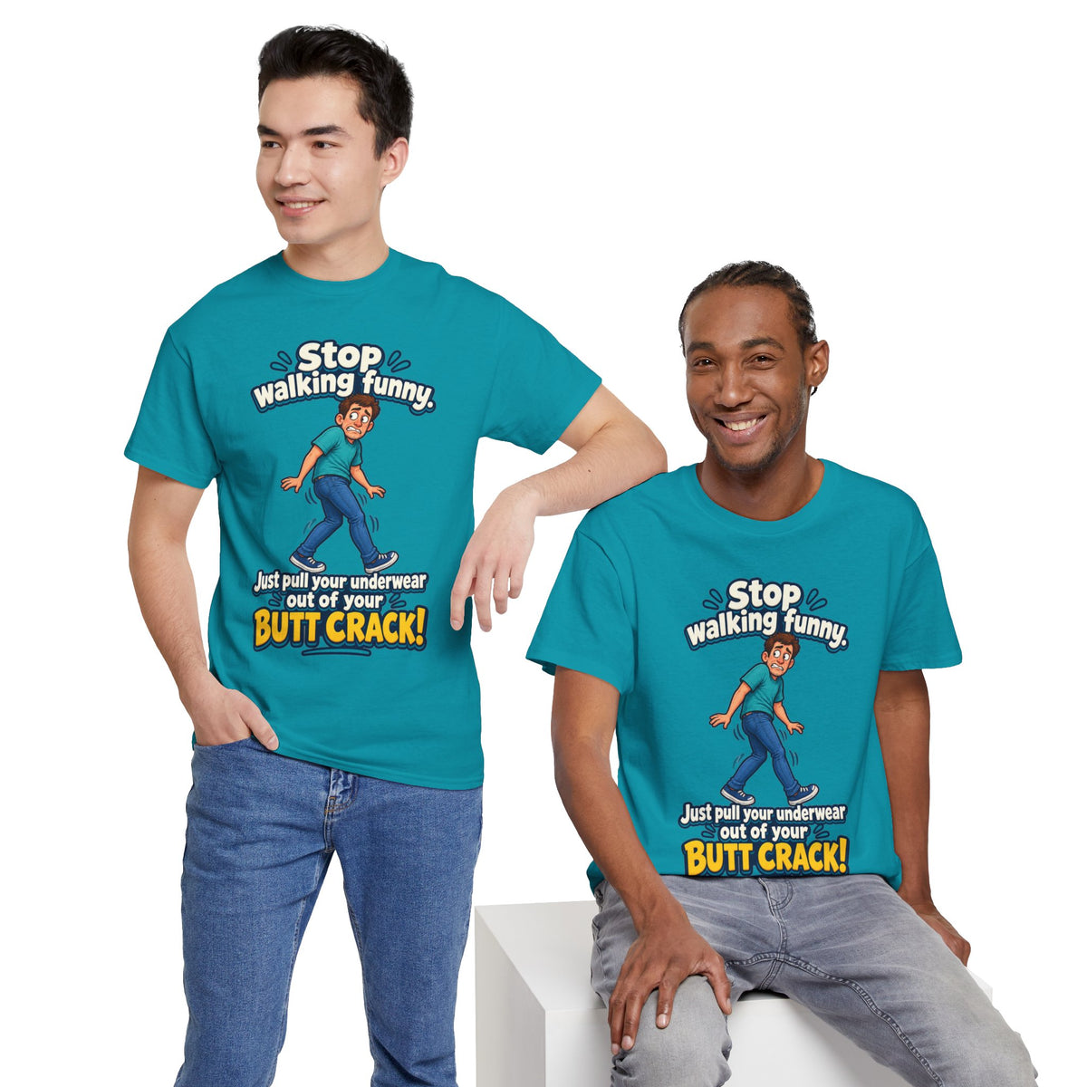 Stop Walking Funny T-Shirt | Cheeky Joke Humor
