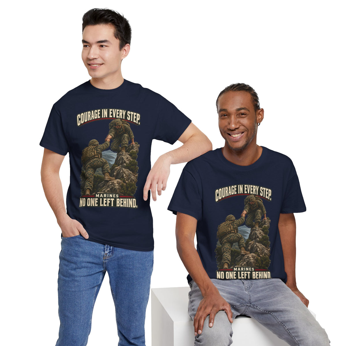 Courage in Every Step T-Shirt | Marines Tribute