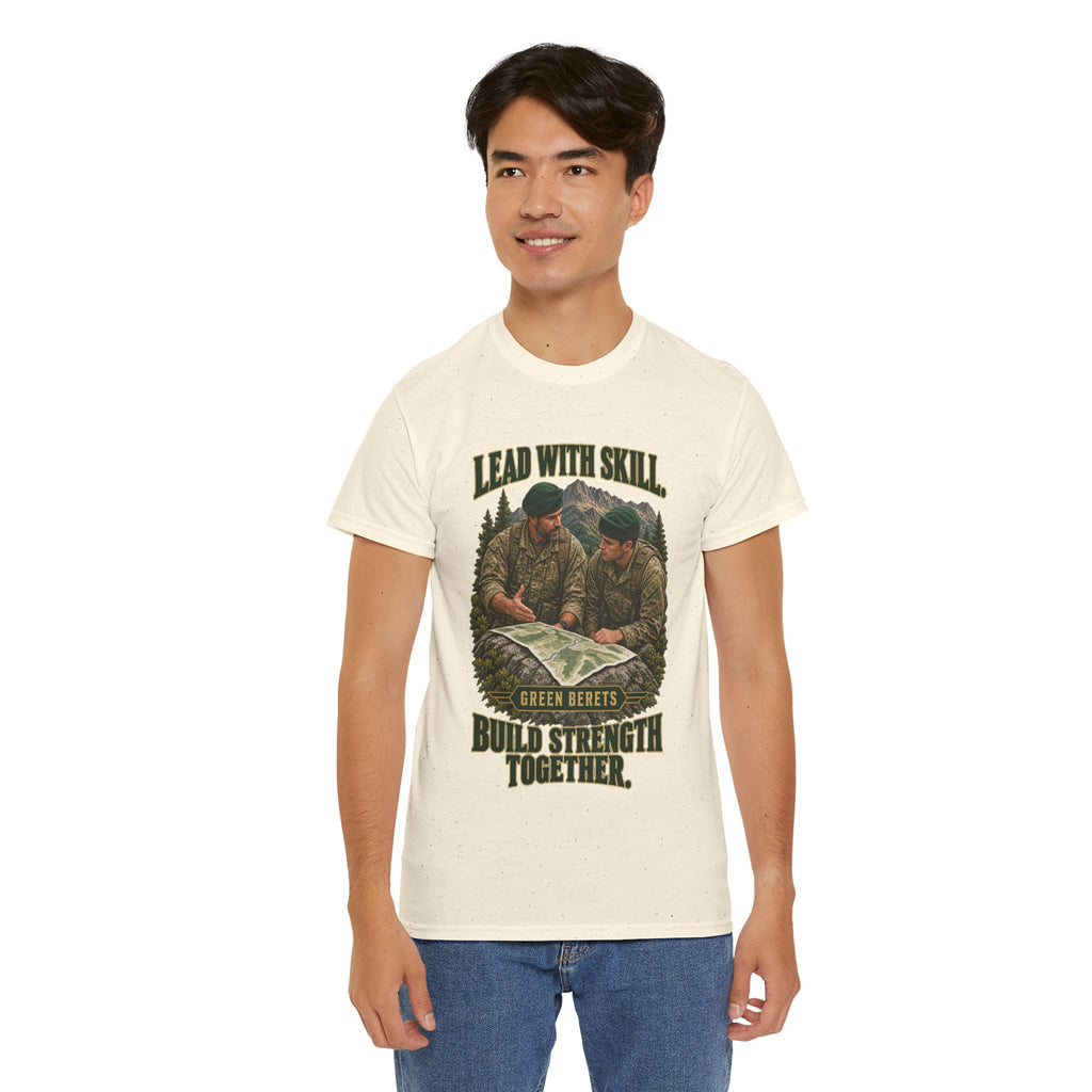 Green Berets Tribute T-Shirt | Lead with Skill, Build Strength Together