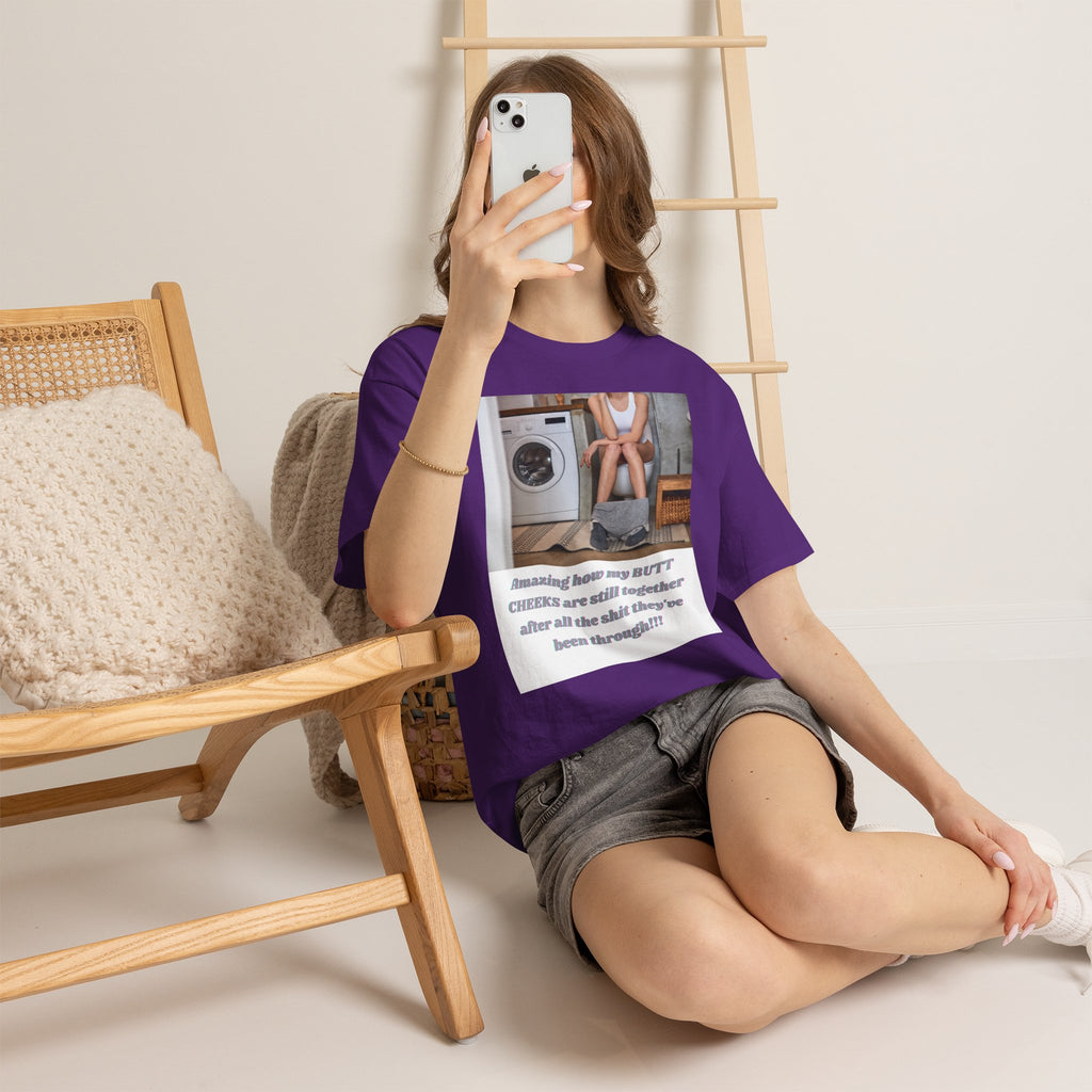 Still Together Bathroom Humor Tee – Female Design, Front Print | Intuition Within