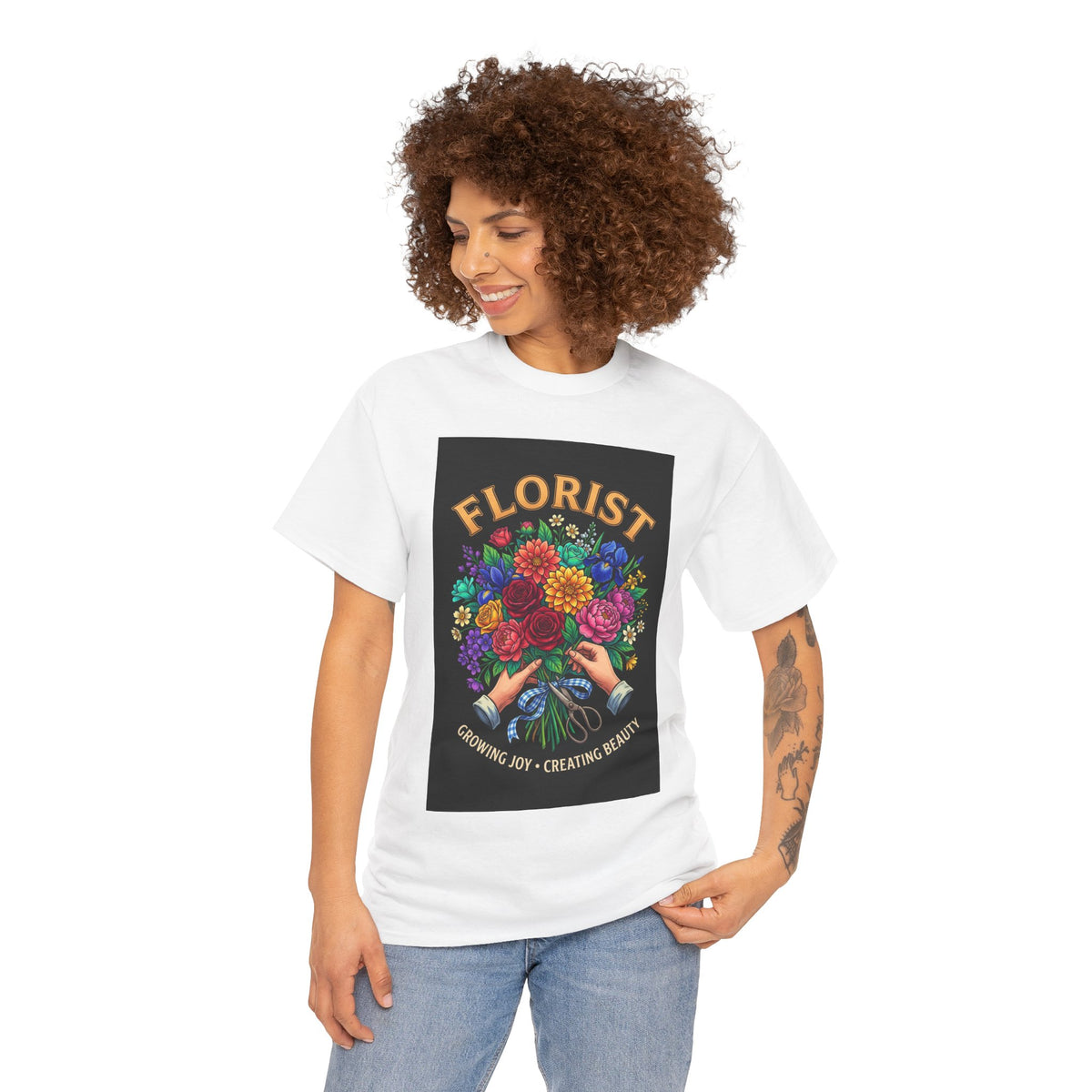 Growing Joy, Creating Beauty Florist T-Shirt