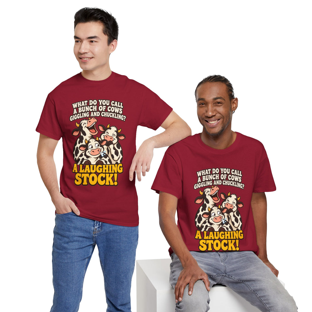 A Laughing Stock Cow Pun T-Shirt