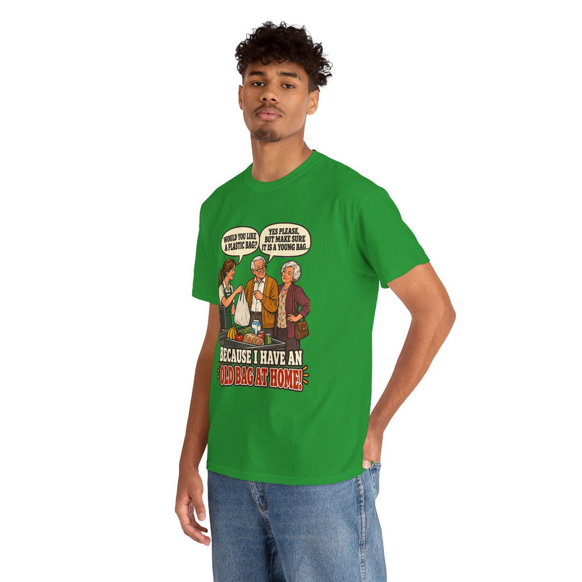 Old Bag at Home T-Shirt | Cheeky Shopping Humor