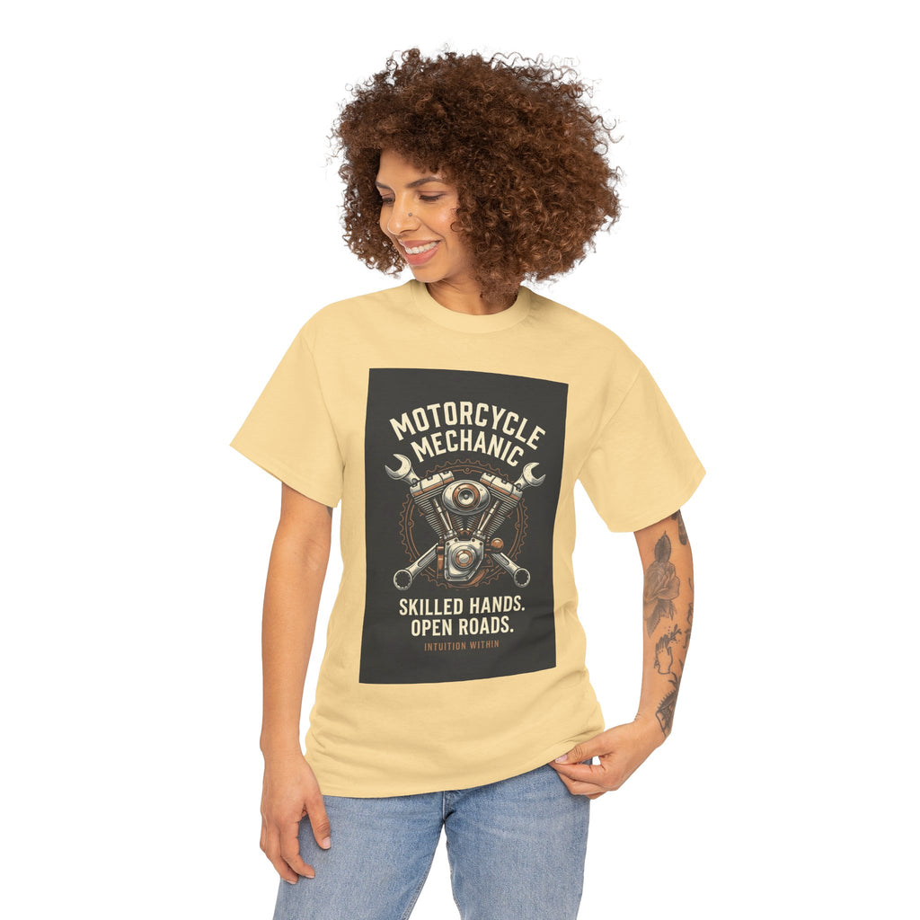 Skilled Hands, Open Roads Motorcycle Mechanic T-Shirt