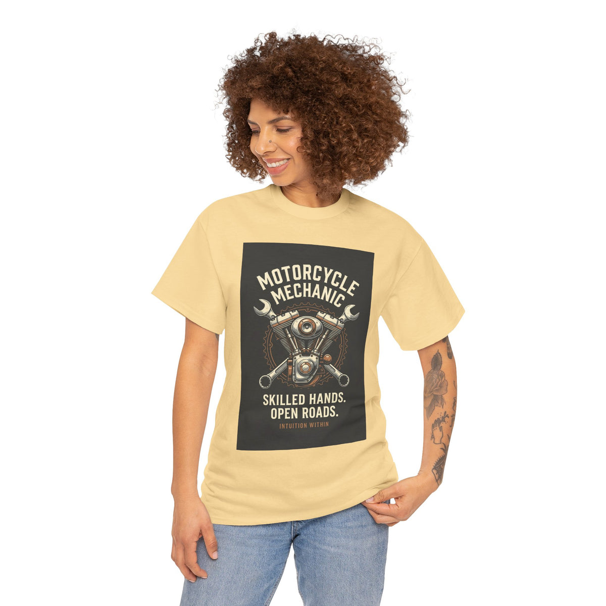 Skilled Hands, Open Roads Motorcycle Mechanic T-Shirt