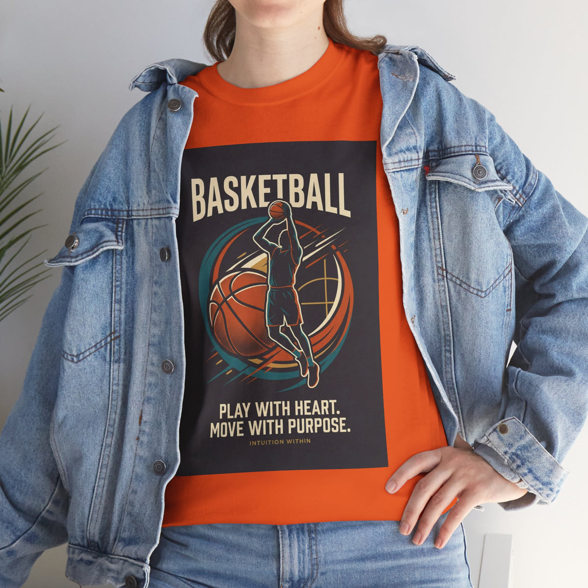 Play with Heart, Move with Purpose Basketball T-Shirt