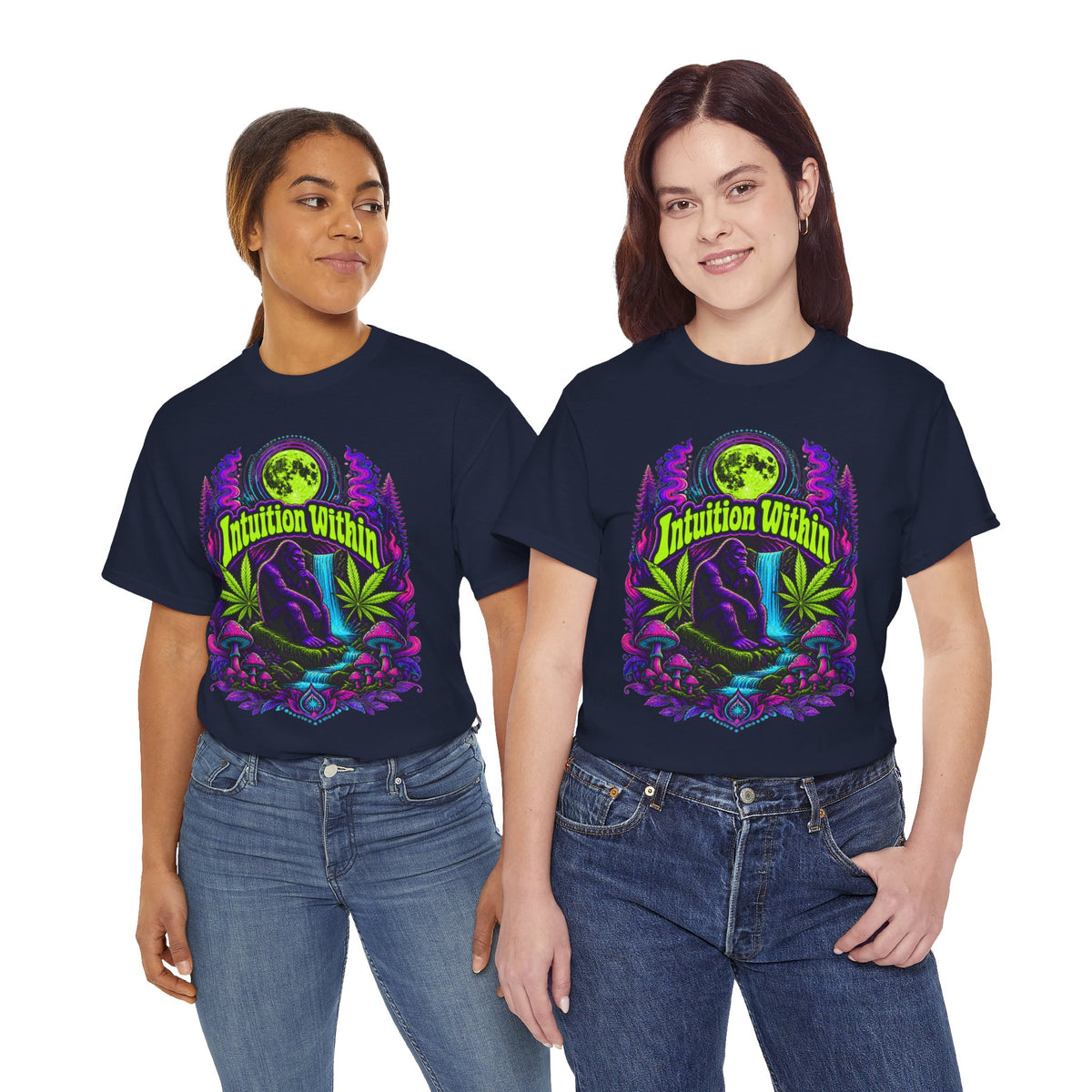 Moonlit Bigfoot Waterfall Graphic Tee