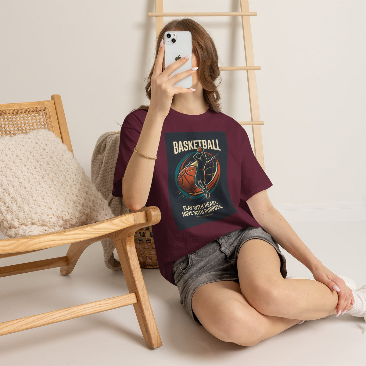 Play with Heart, Move with Purpose Basketball T-Shirt