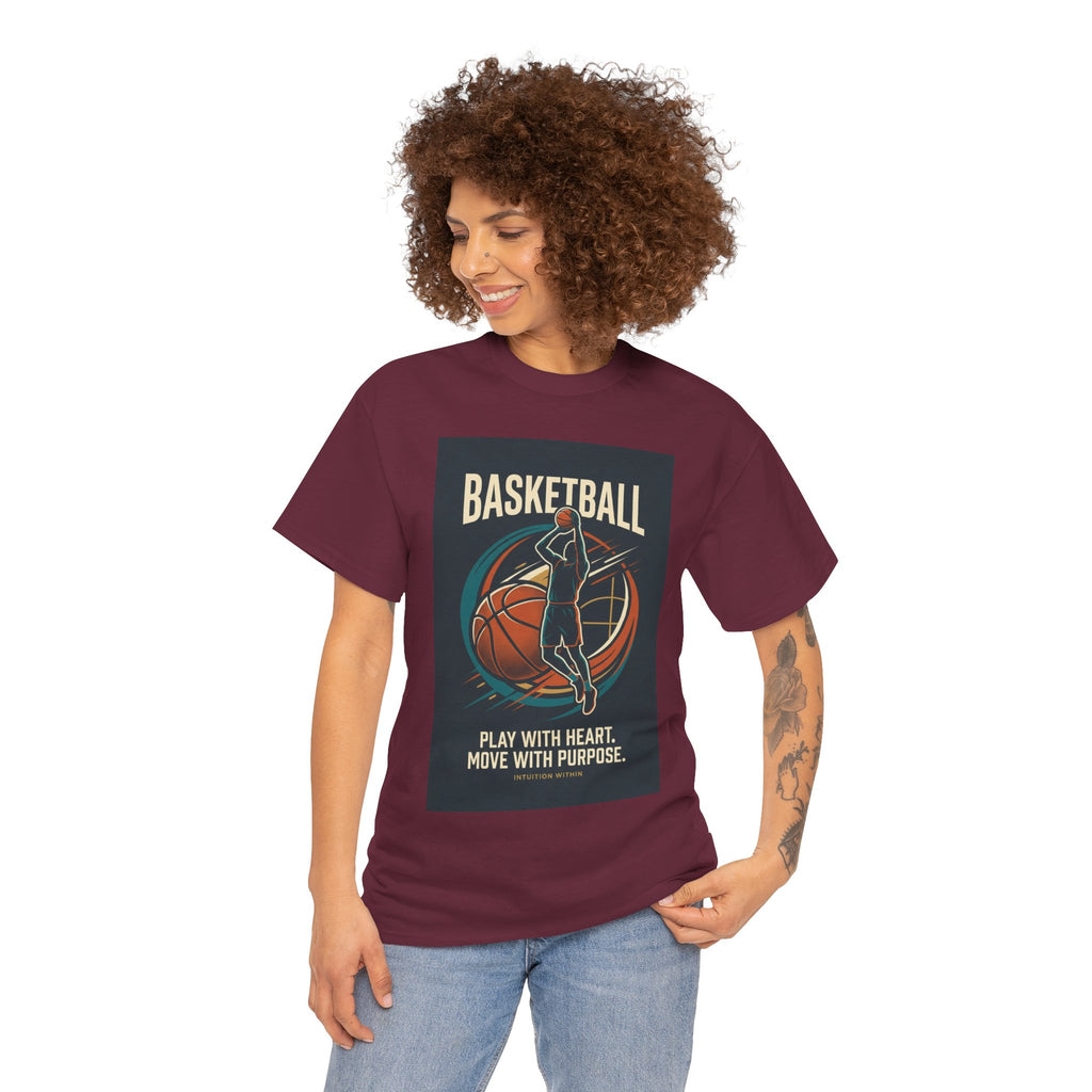 Play with Heart, Move with Purpose Basketball T-Shirt