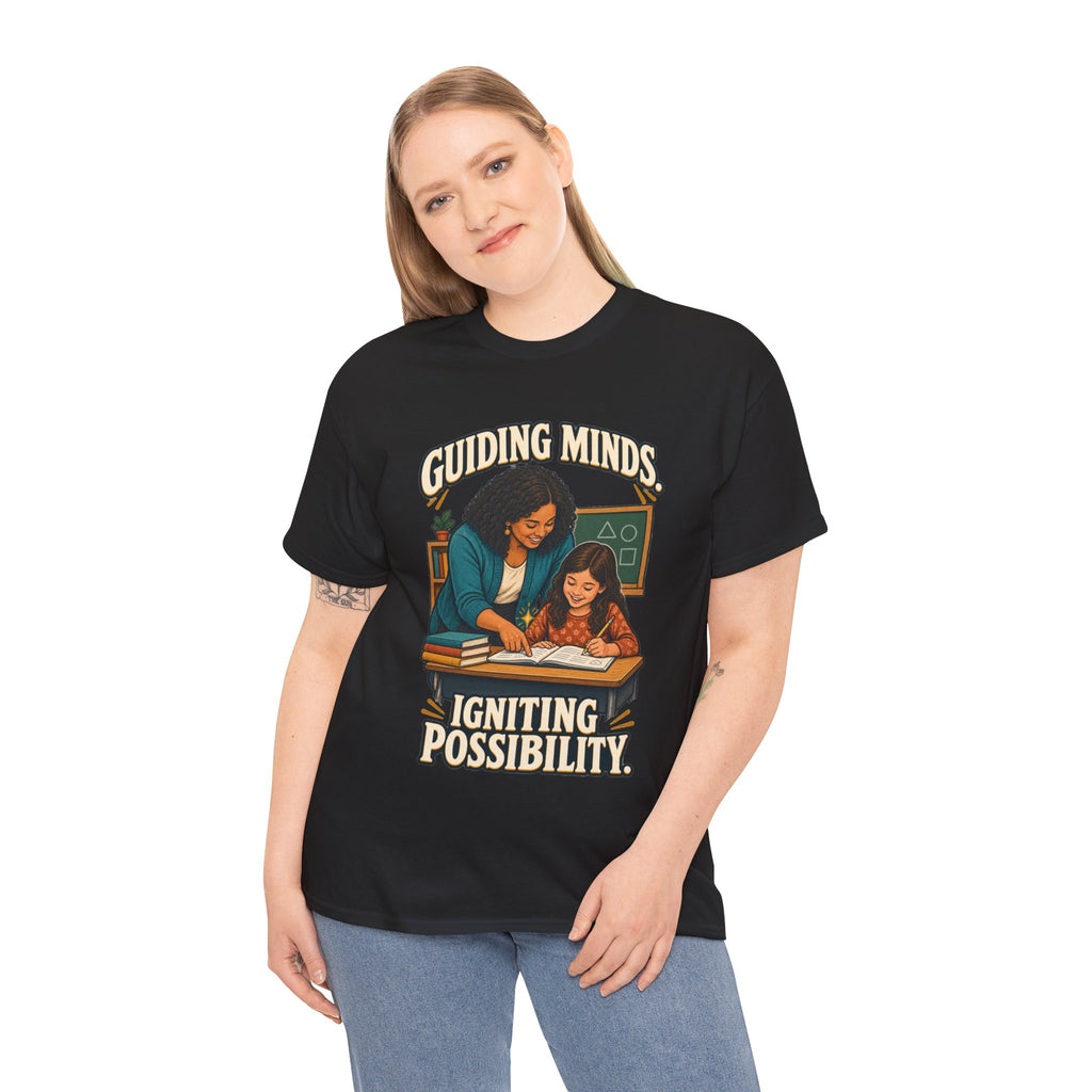 Guiding Minds, Igniting Possibility T-Shirt | Teacher Tribute