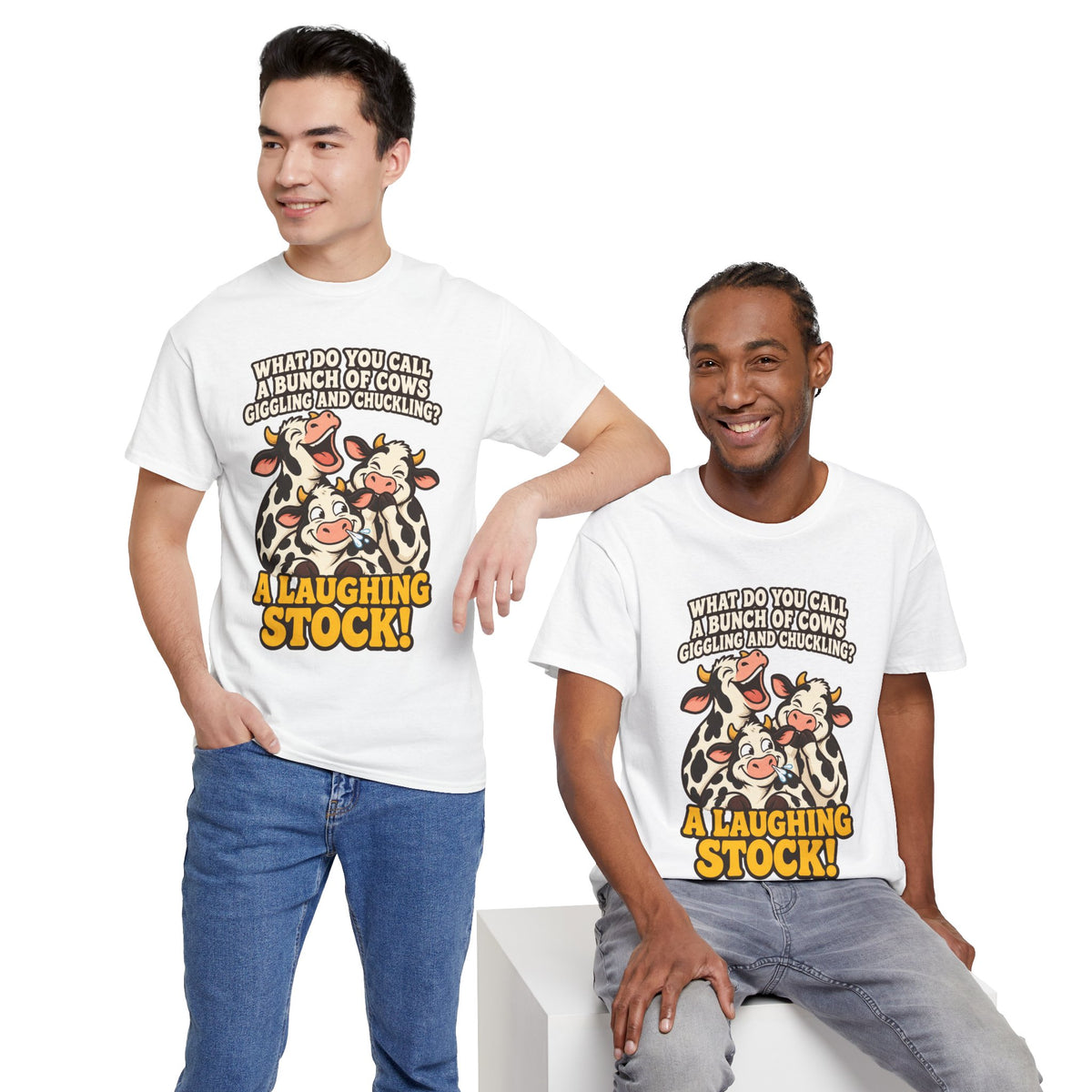 A Laughing Stock Cow Pun T-Shirt
