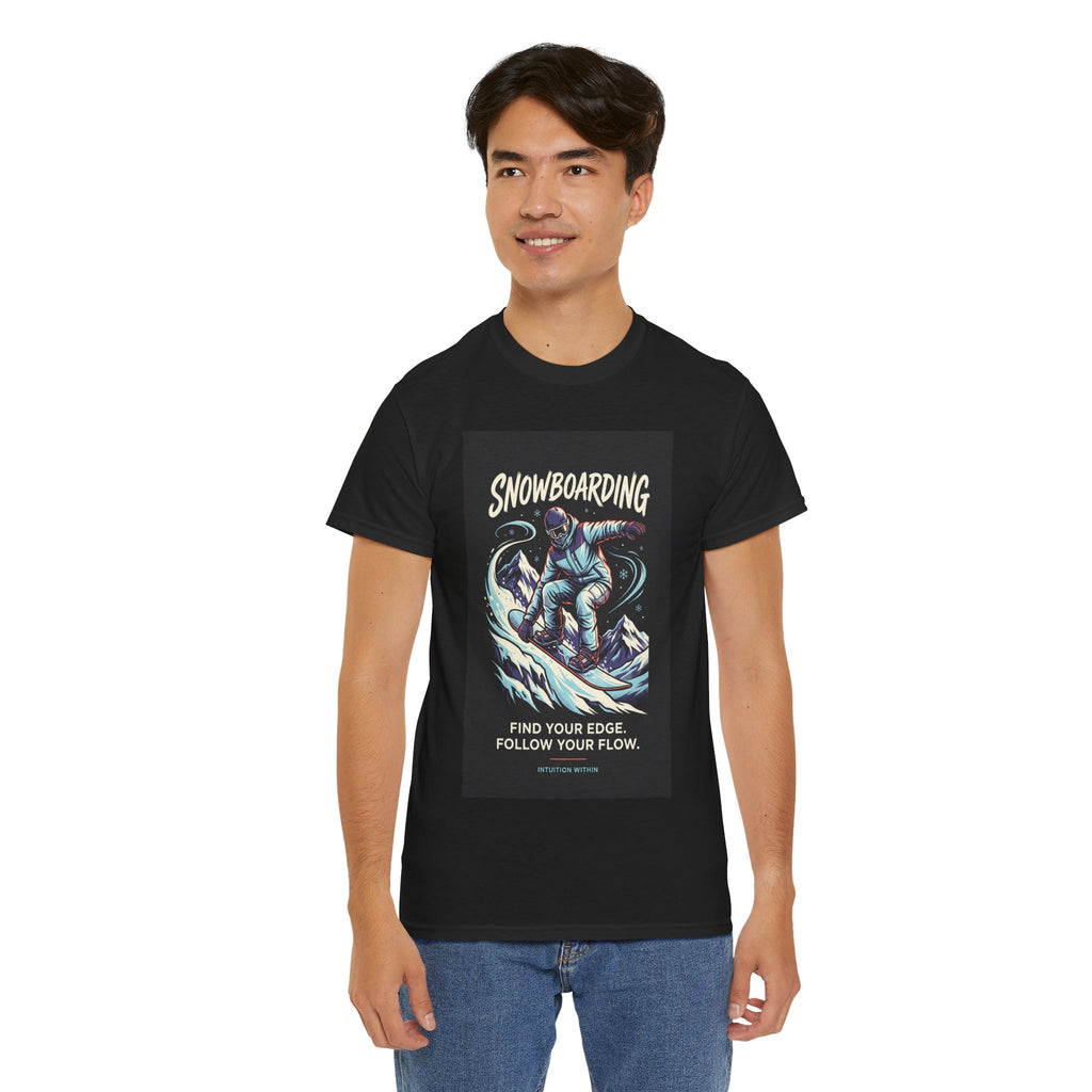 Find Your Edge, Follow Your Flow Snowboarding T-Shirt
