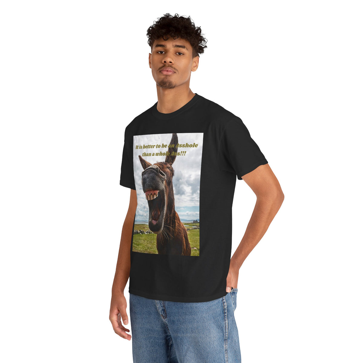 Better Than a Whole Ass Donkey Humor Tee – Front Print | Intuition Within