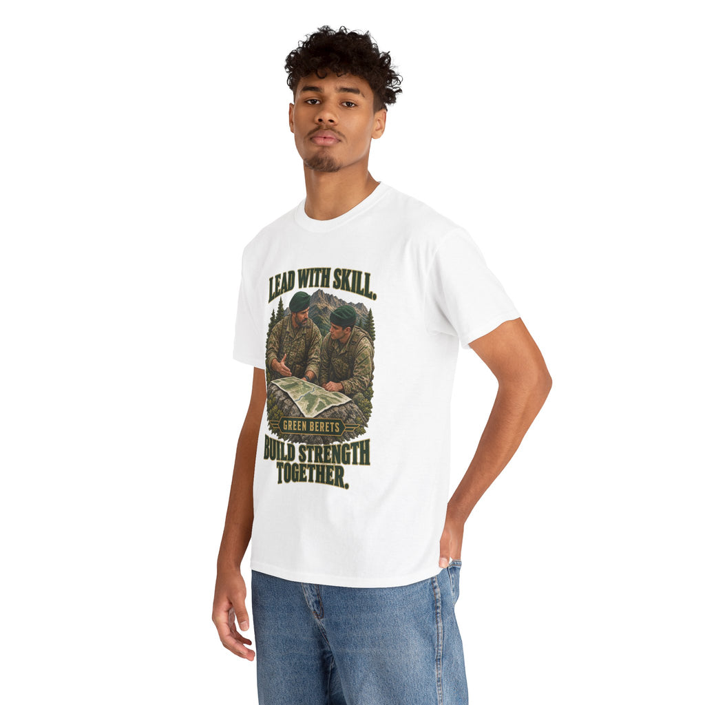 Green Berets Tribute T-Shirt | Lead with Skill, Build Strength Together