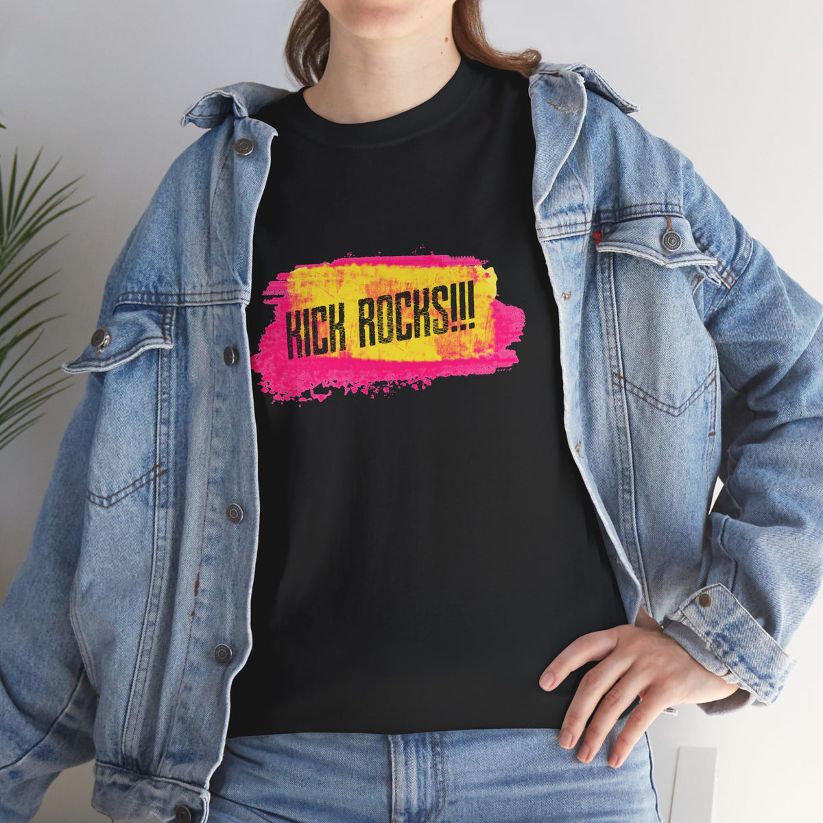 Kick Rocks Brushstroke Tee – Front Print | Intuition Within