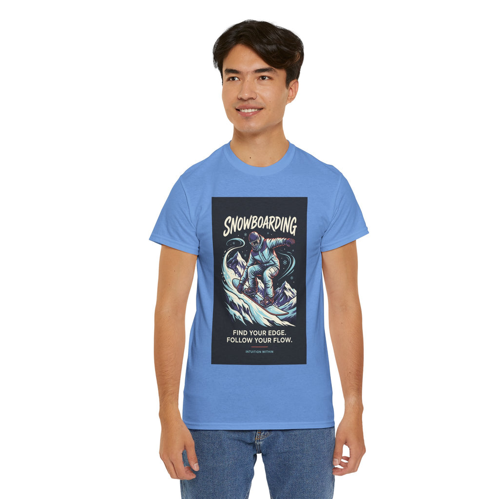 Find Your Edge, Follow Your Flow Snowboarding T-Shirt
