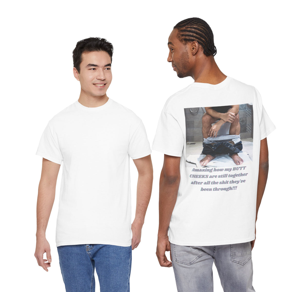 Still Together Bathroom Humor Tee – Back Print | Intuition Within