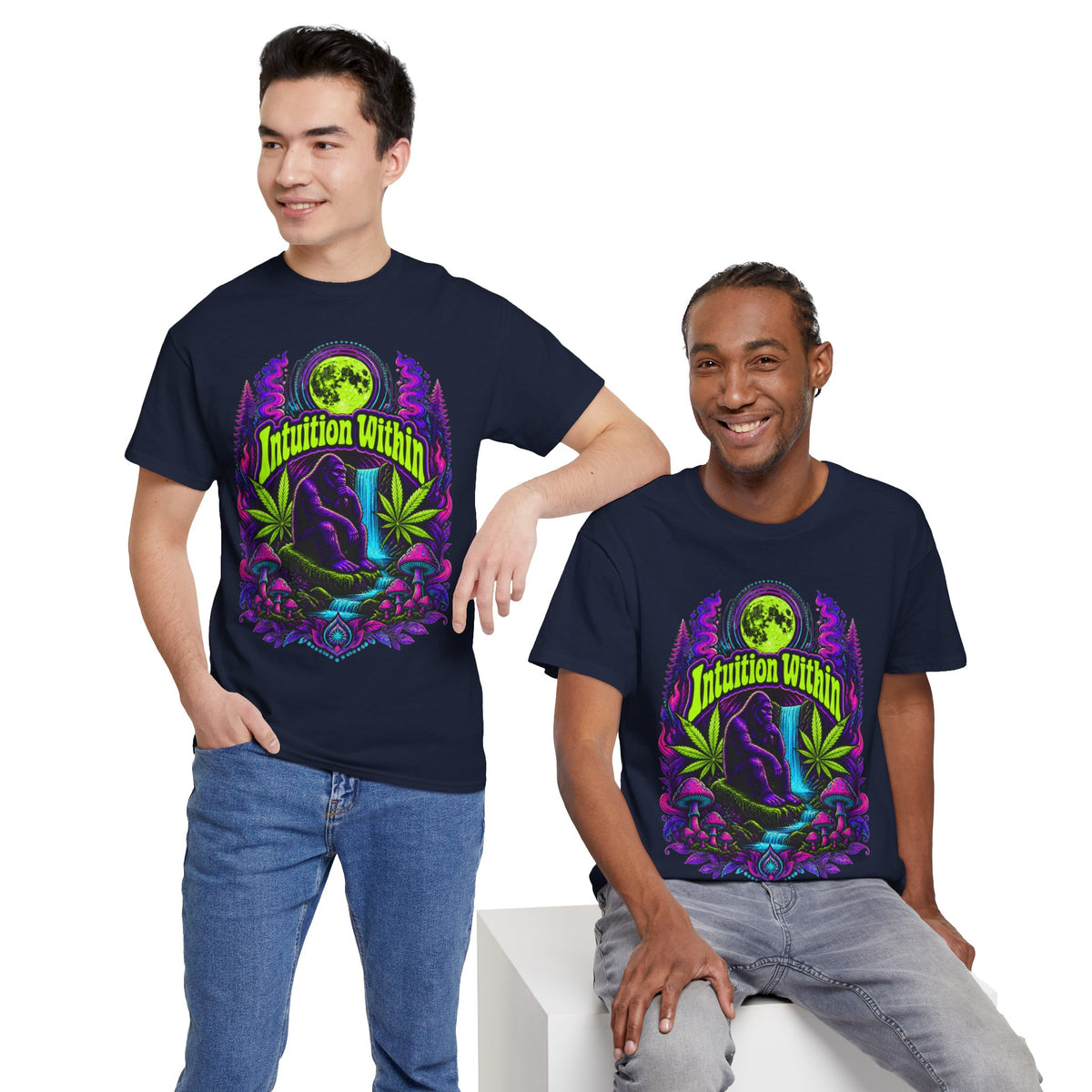 Moonlit Bigfoot Waterfall Graphic Tee