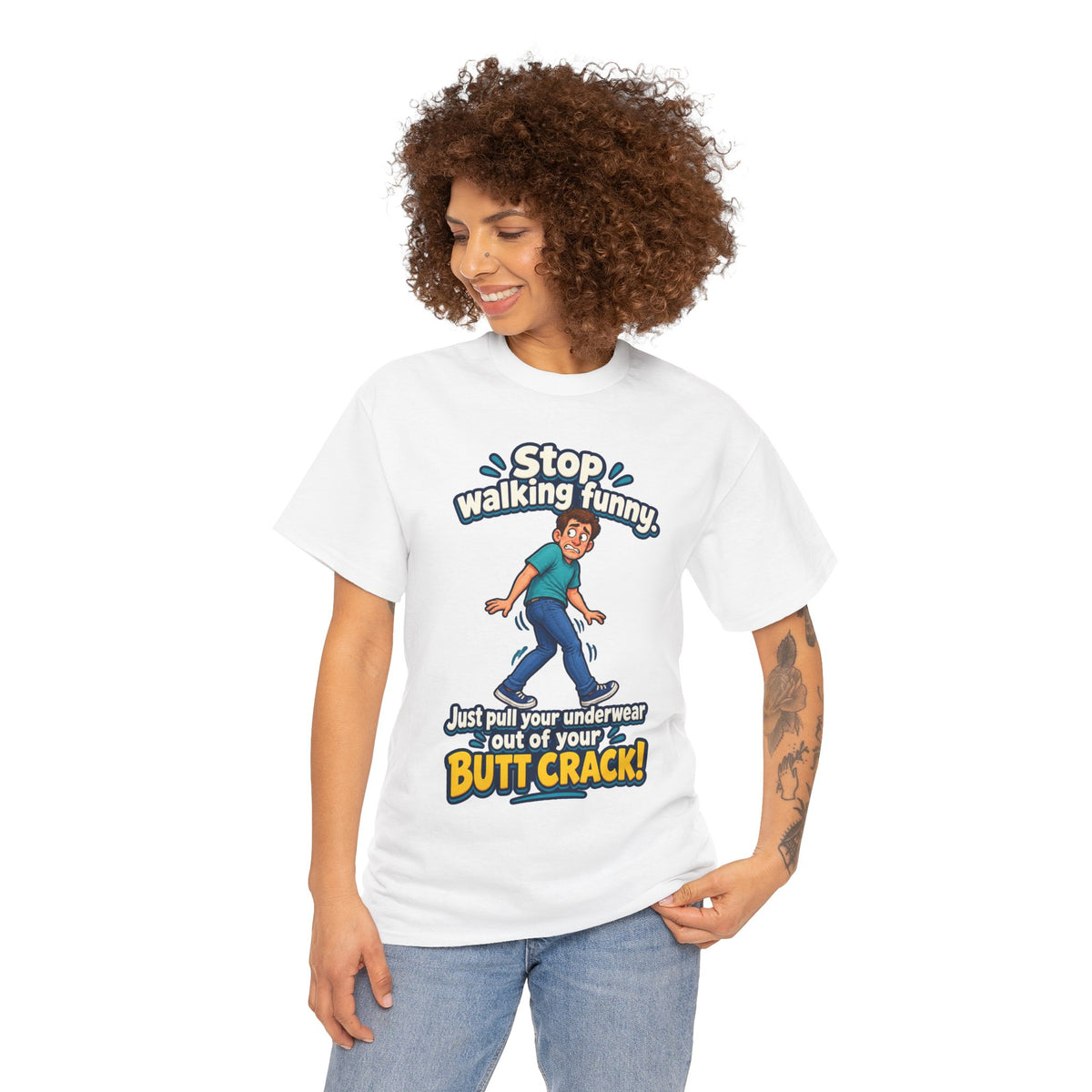 Stop Walking Funny T-Shirt | Cheeky Joke Humor