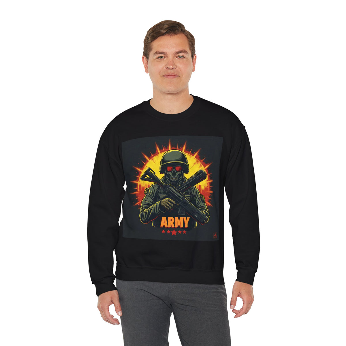 Army Tribute Skull Graphic Sweatshirt | Intuition Within