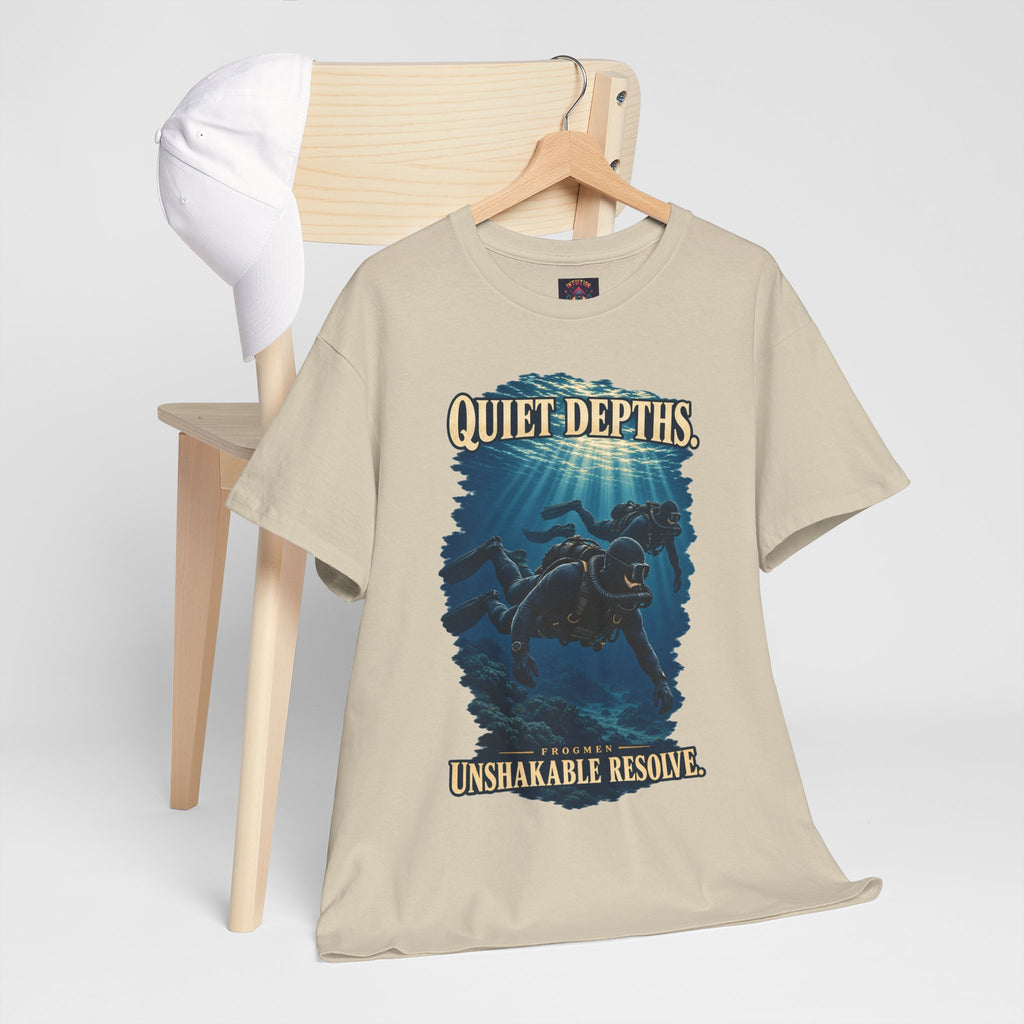 Quiet Depths, Unshakable Resolve T-Shirt | Military Diver Tribute