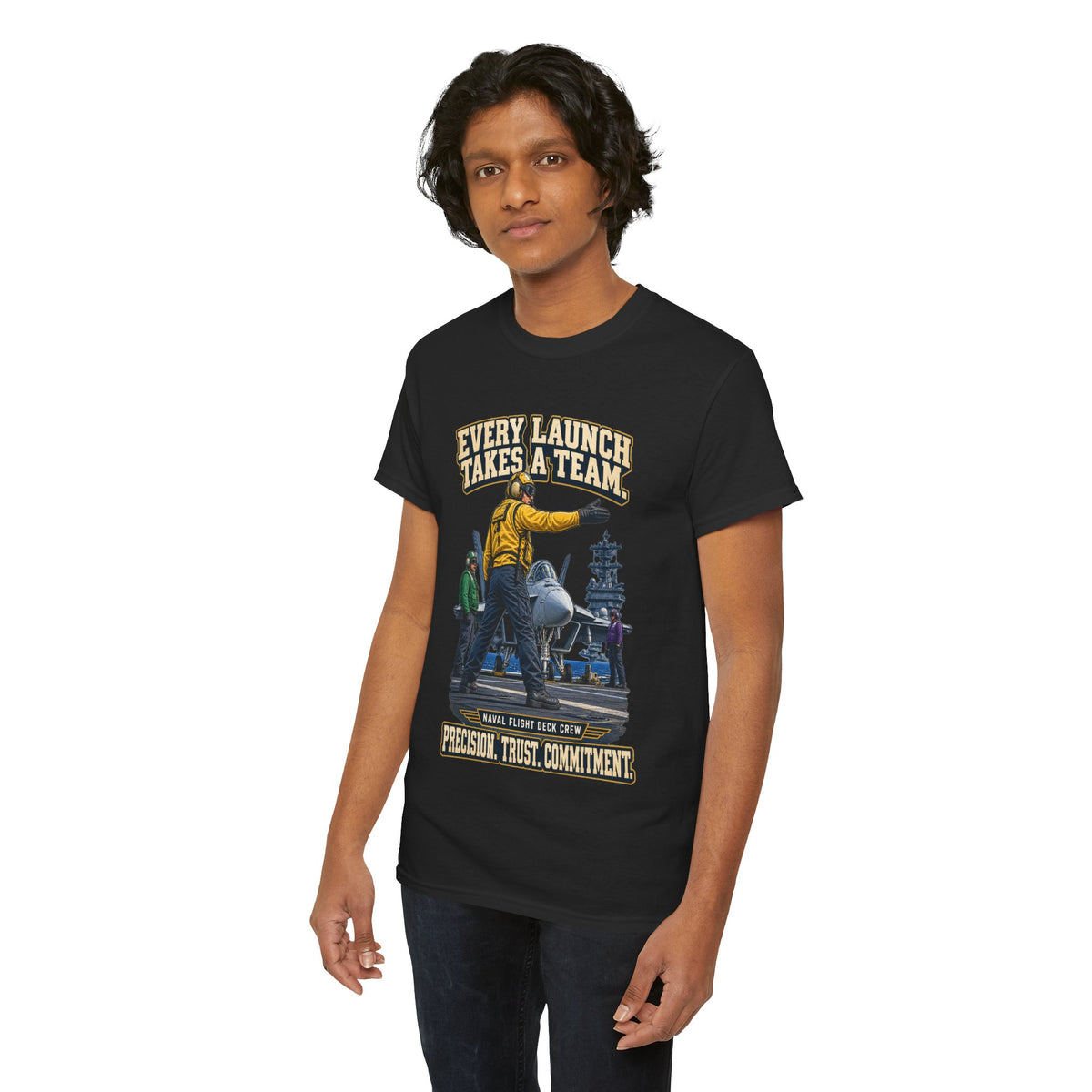 Every Launch Takes a Team T-Shirt | Precision, Trust & Commitment