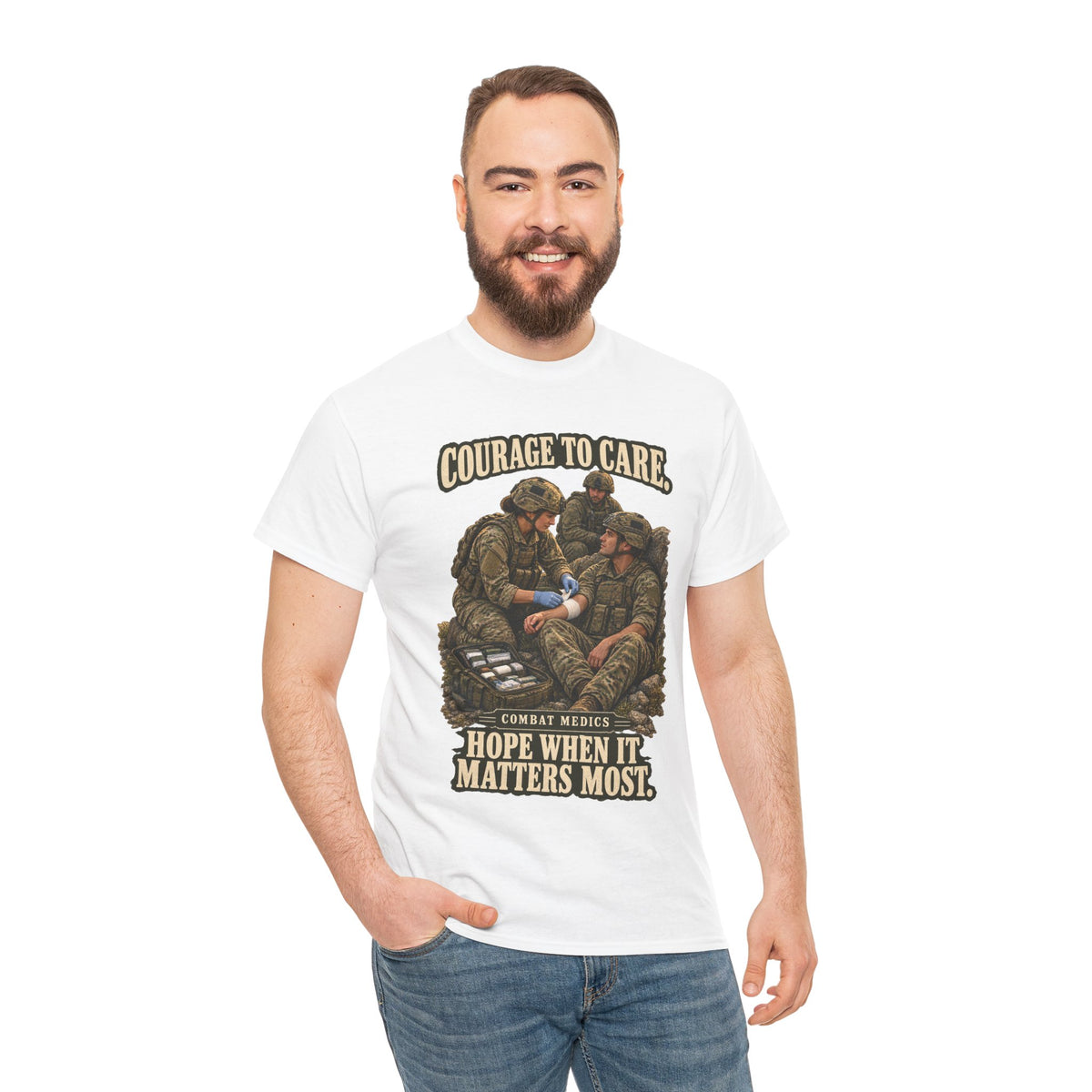 Courage to Care Combat Medic T-Shirt | Military Tribute