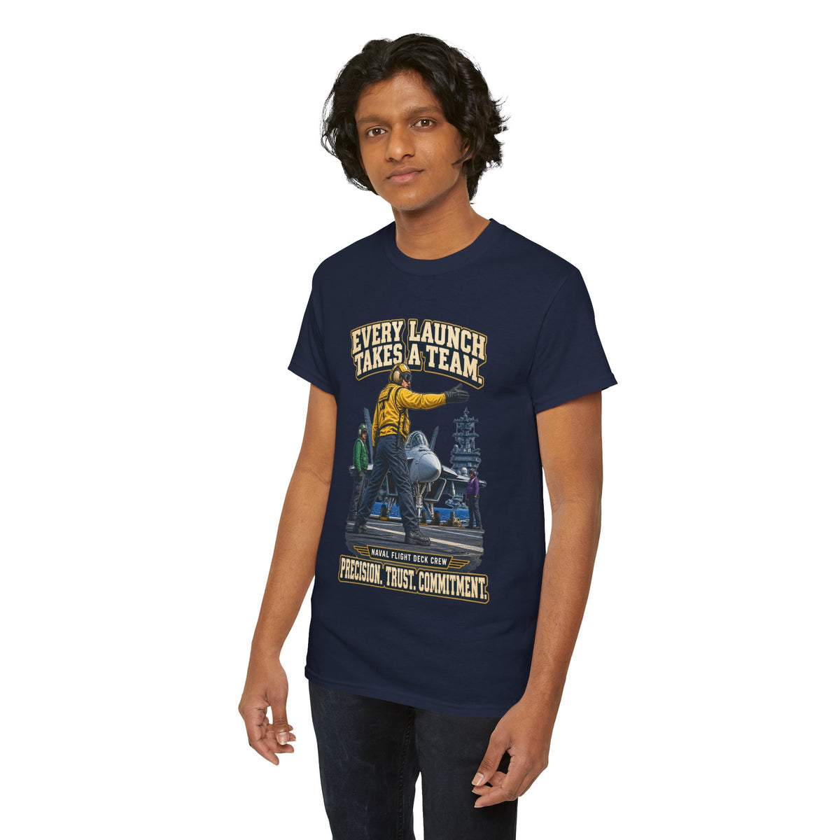 Every Launch Takes a Team T-Shirt | Precision, Trust & Commitment