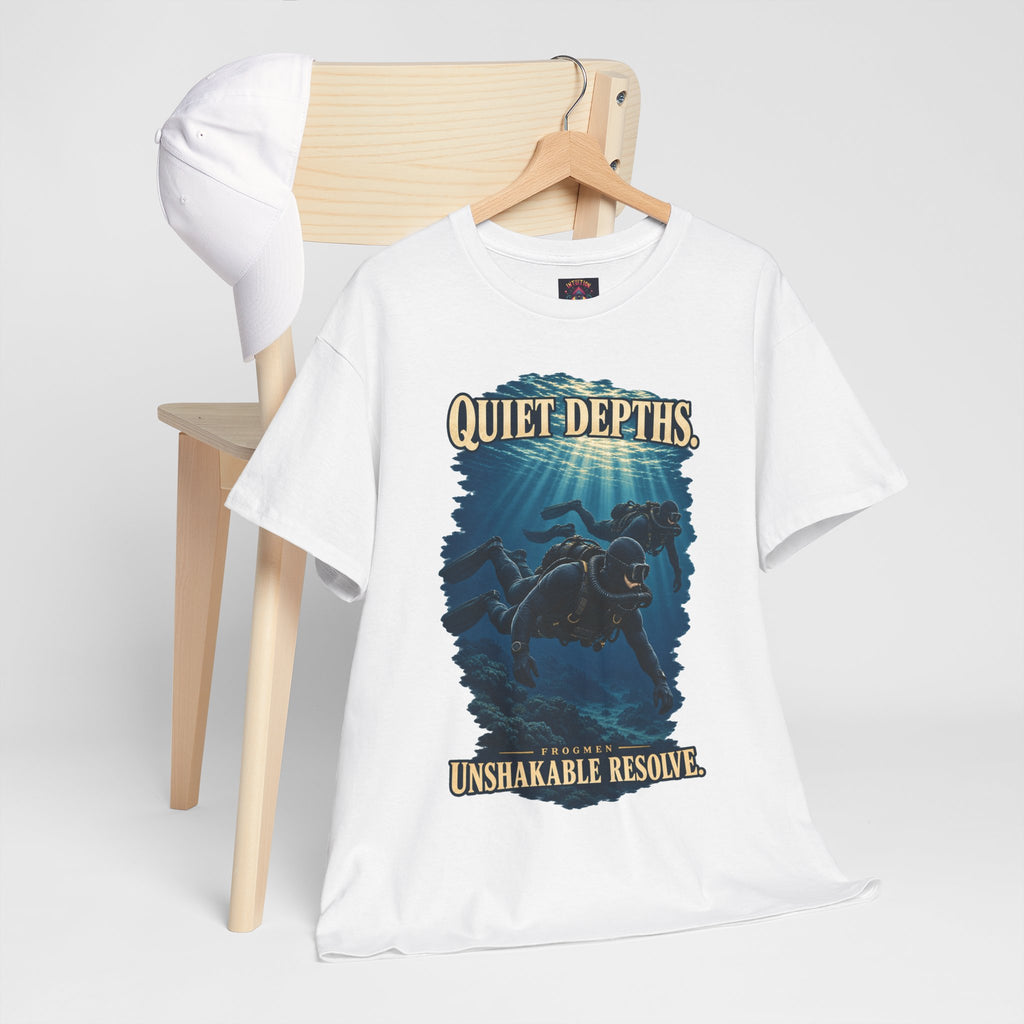 Quiet Depths, Unshakable Resolve T-Shirt | Military Diver Tribute