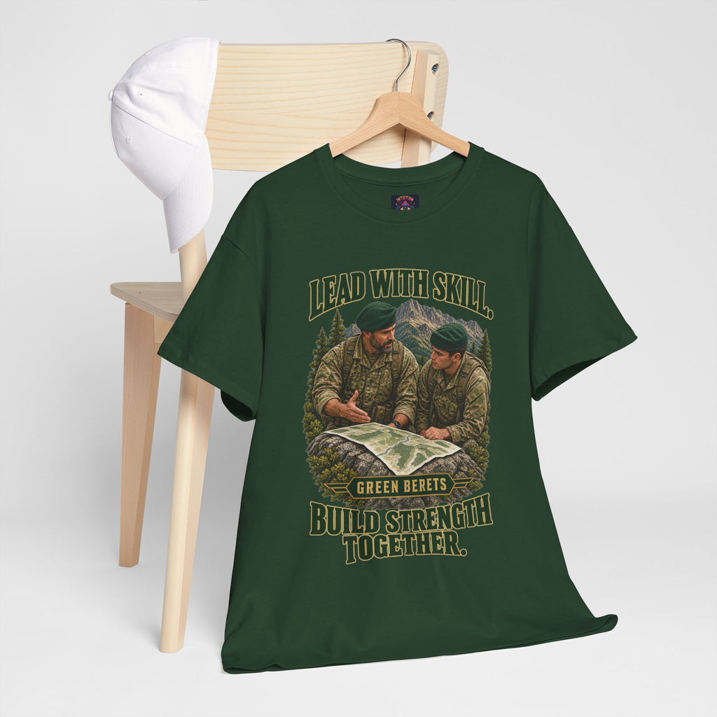 Green Berets Tribute T-Shirt | Lead with Skill, Build Strength Together