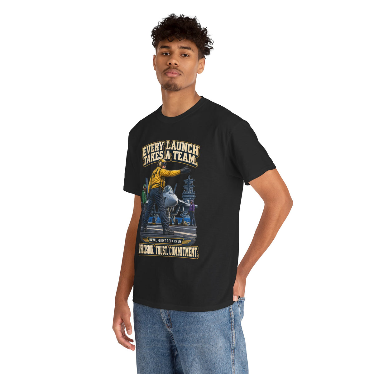 Every Launch Takes a Team T-Shirt | Precision, Trust & Commitment