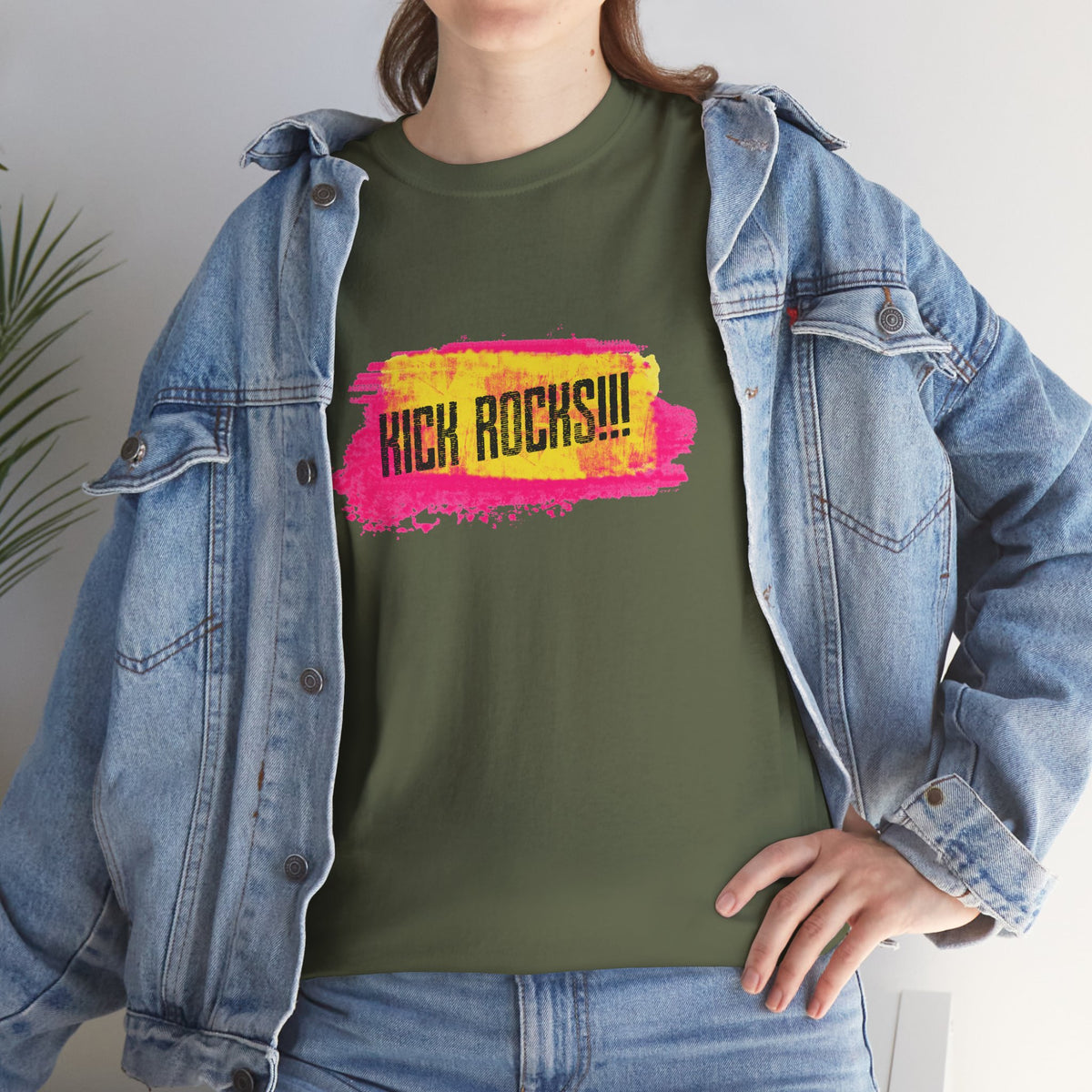 Kick Rocks Brushstroke Tee – Front Print | Intuition Within
