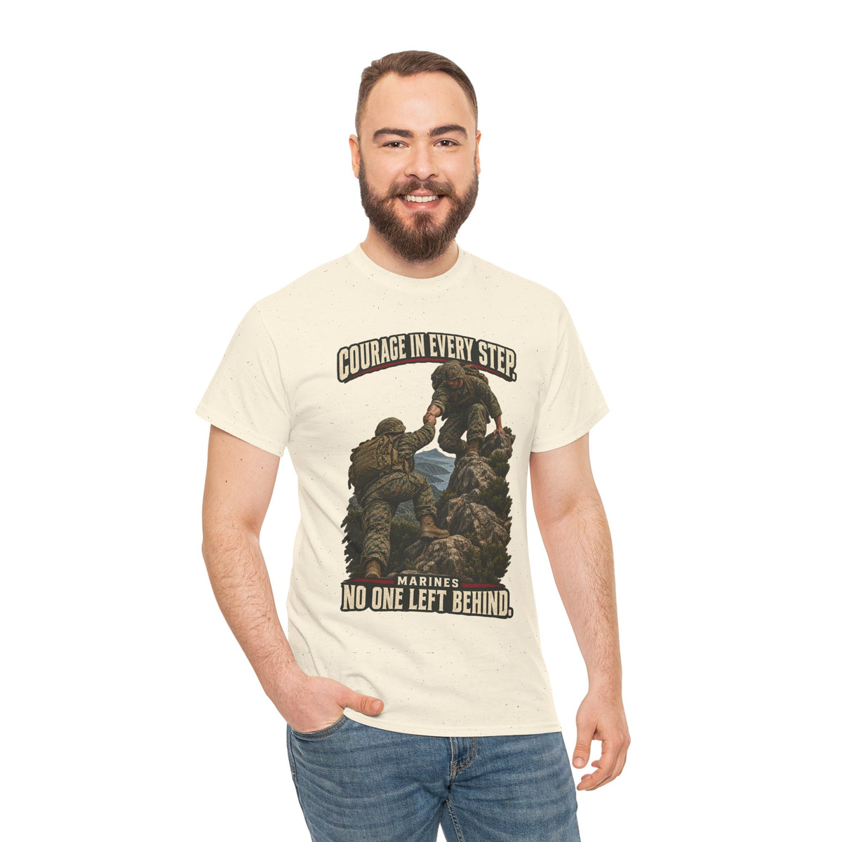 Courage in Every Step T-Shirt | Marines Tribute