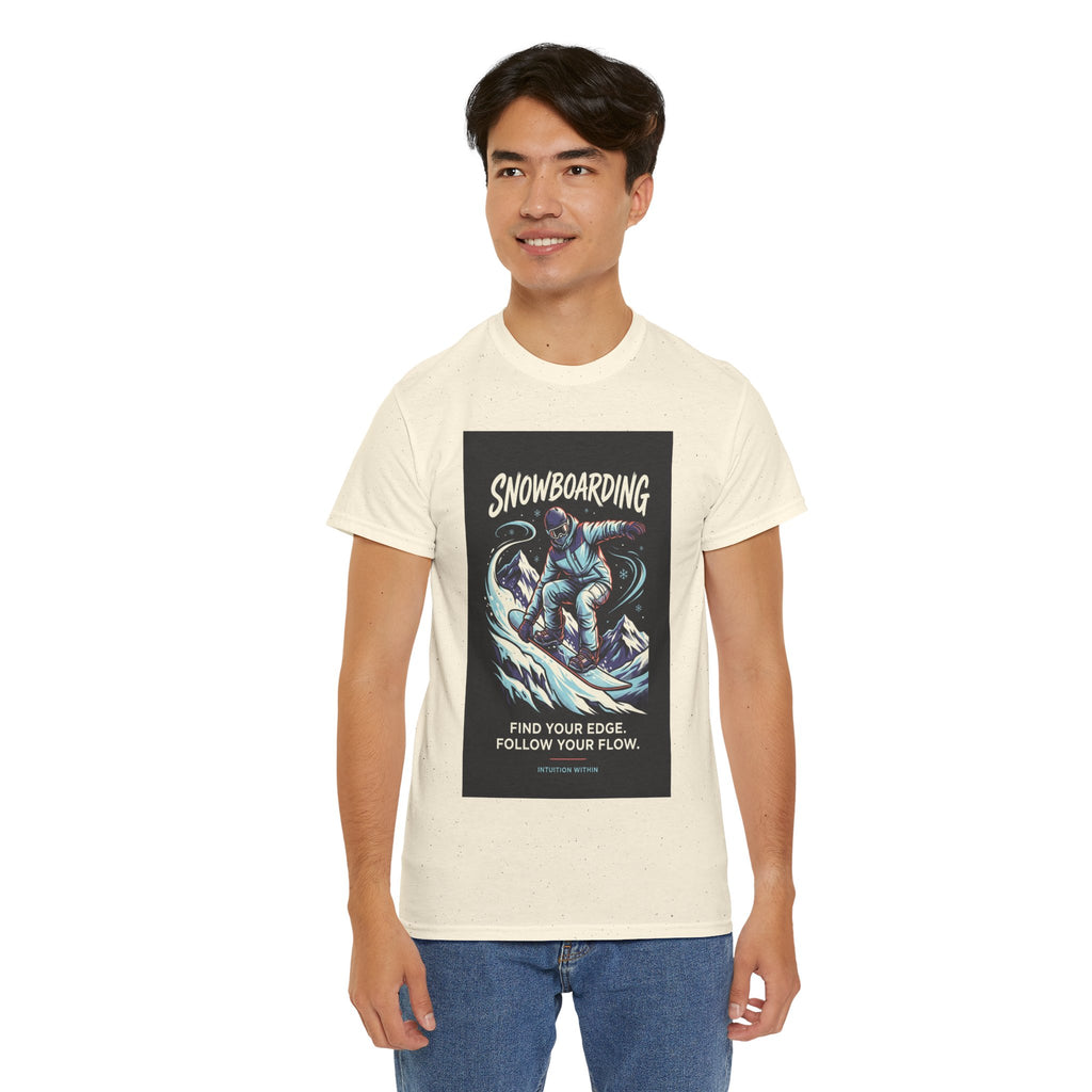 Find Your Edge, Follow Your Flow Snowboarding T-Shirt