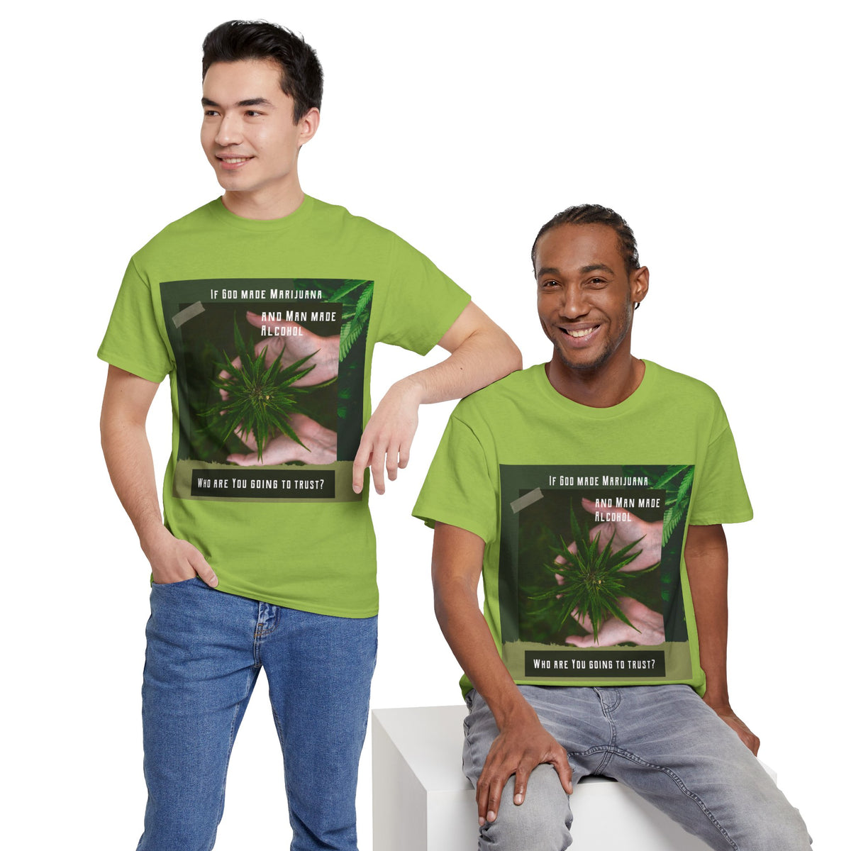 If God Made Marijuana Tee – Front Print | Intuition Within